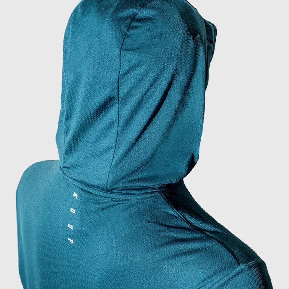 Koup Teal Performance Base Layer Long Sleeve Hood… - image 2